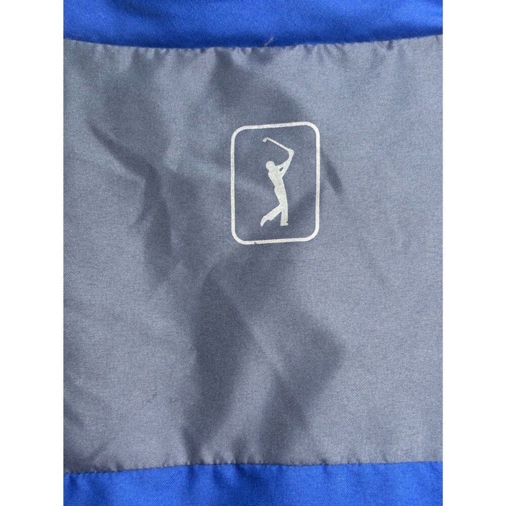 PGA Tour Blue Half-Zip Windbreaker Gray Shoulder Panels Men’s M - Picture 4 of 9